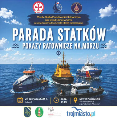 Święto Morza Gdynia 2026 - Parada Statków i pokazy ratownicze 27 czerwca 2026