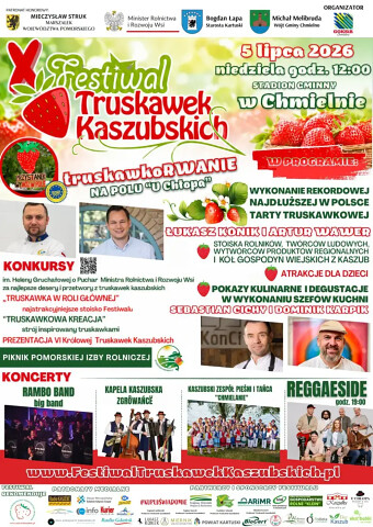 X Festiwal Truskawek Kaszubskich Chmielno 2026 - atrakcje