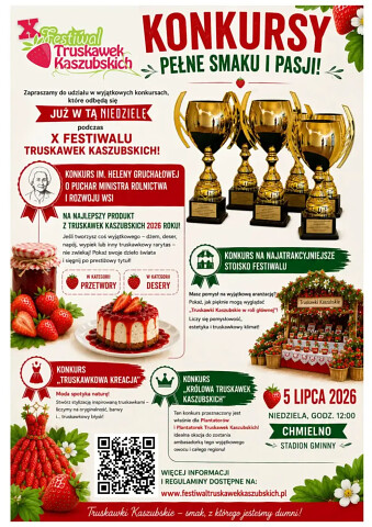 Festiwal Truskawek Kaszubskich Chmielno 2026 - konkursy 🏆🏆