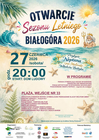 Noc Świętojańska nad morzem 2026 otwarcie sezonu letniego w Białogórze 27 czerwca 2026