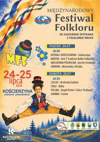 Festiwal Folkloru Koscierzyna 24-25 lipca 2026 - program