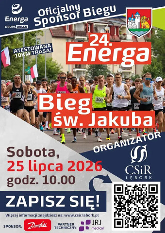 Bieg św Jakuba sobota 25 lipca 2026 - Lębork zaprasza