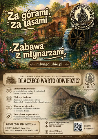 Wakacje na Kaszubach - Młyn Gołubie zaprasza