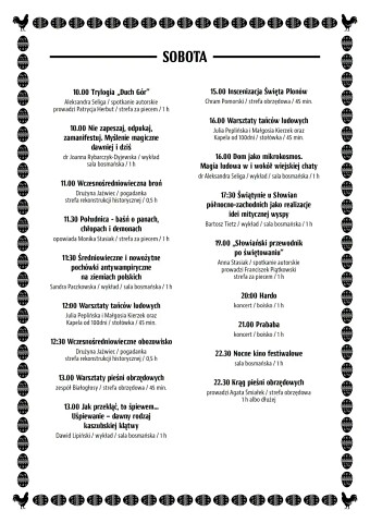 Festiwal Mitologii Słowiańskiej 2026 - Funka - program sobota 22 sierpnia