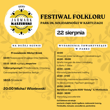Jarmark Kaszubski 2026 PROGRAM - DZIEŃ 2