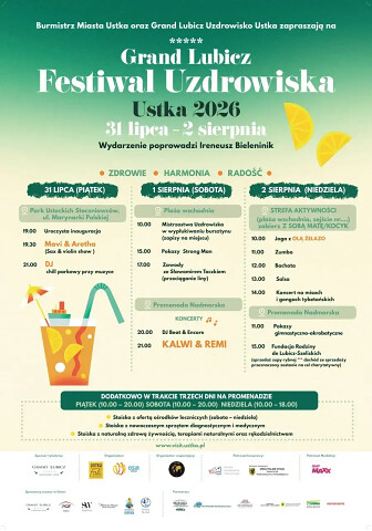 Grand Lubicz Festiwal Uzdrowiska Ustka 2026 - program