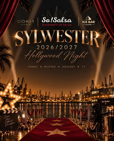 Sylwester 2026_2027 w Gdańsku - w stylu Hollywood Night of the Stars - Bar Doki 1 zaprasza!
