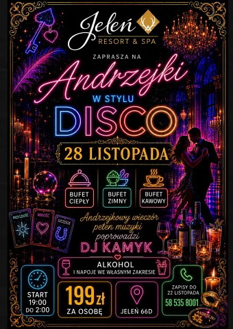 Andrzejki 2026 w stylu Disco na Kociewiu