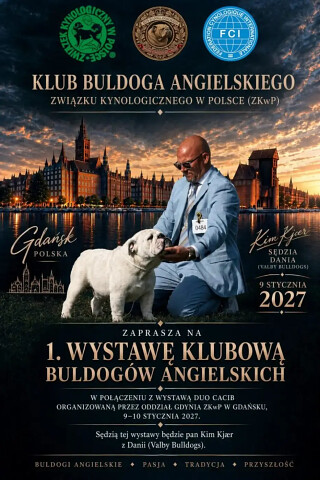 Klubowa Wystawa Buldogów Angielskich - 9.01.2027 - Międzynarodowa Wystawa Psów Myśliwskich Gdańsk 2027