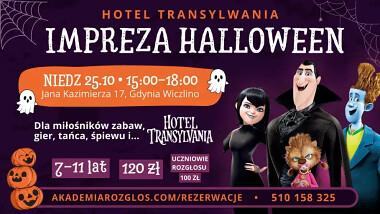 Hotel Transylwania - Halloween 2026 dla dzieci w Gdyni
