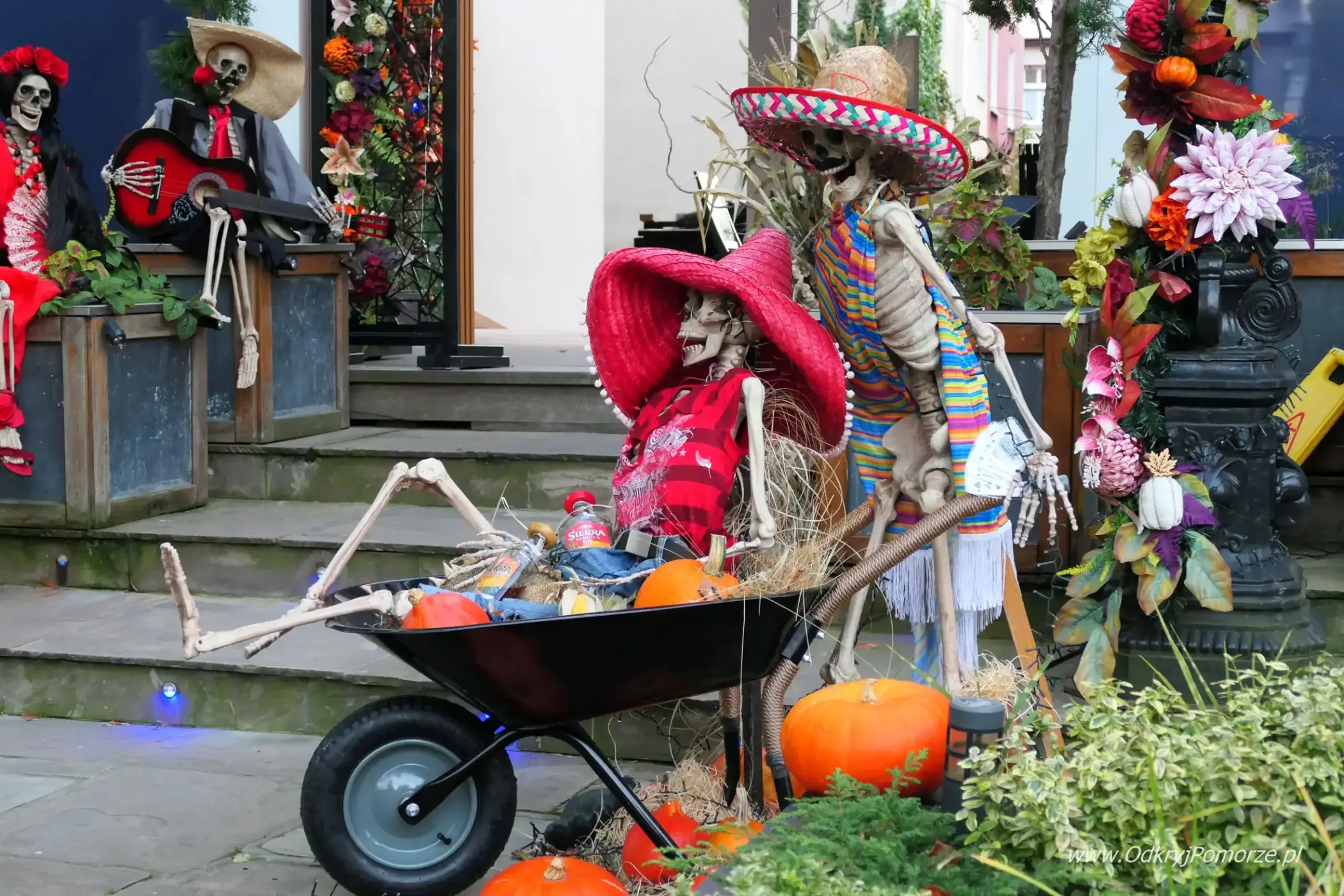 Halloween - dekoracje w Sopocie w meksykańskim stylu