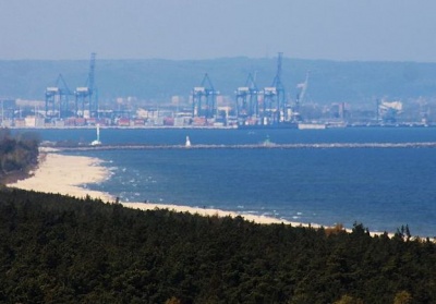 Zbiornik Kazimierz - widok na Port Gdańsk