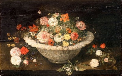 Jan Brueghel Modszy - misa z kwiatami