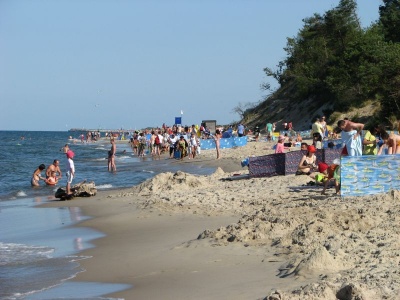 Chłapowo - plaża na prawo od Wąwozu Chłapowskiego